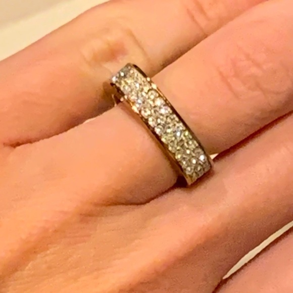 Swarovski Jewelry - Swarovski eternity square ring in rose gold